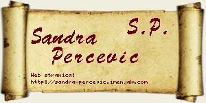 Sandra Perčević vizit kartica